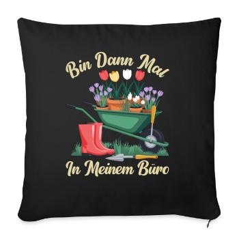 Jardin Jardinage Plantes Jardiniers Jardiniers Amateurs - Coussin et housse de 45 x 45 cm - noir - Devant