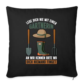 Jardin Jardinage Plantes Jardiniers Jardiniers Amateurs - Coussin et housse de 45 x 45 cm - noir - Devant
