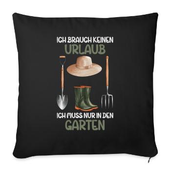 Jardin Jardinage Plantes Jardiniers Jardiniers Amateurs - Coussin et housse de 45 x 45 cm - noir - Devant