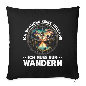Mountains Nature Mountaineering Alps Climbing Hiking - Sofa pillow with filling 45cm x 45cm - black - Front