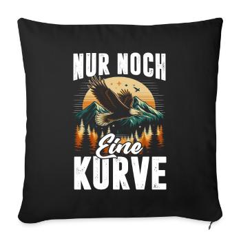 Mountains Nature Mountaineering Alps Climbing Hiking - Sofa pillow with filling 45cm x 45cm - black - Front