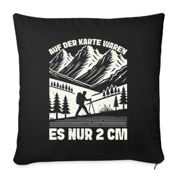 Mountains Nature Mountaineering Alps Climbing Hiking - Sofa pillow with filling 45cm x 45cm - black - Front