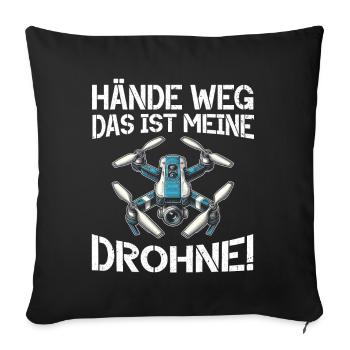 Drohne Pilot Quadrocopter Fliegen Quadcopter - Sofakissen mit Füllung 45 x 45 cm - Schwarz - Vorne