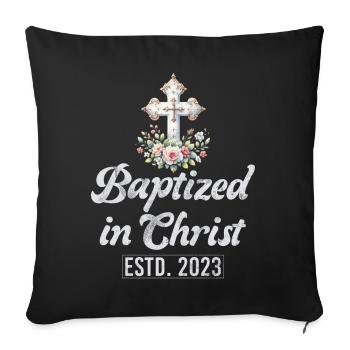 Taufe Getaufte Christliche Jesusgott -Bibel - Sofakissen mit Füllung 45 x 45 cm - Schwarz - Vorne