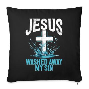Taufe Getaufte Christliche Jesusgott -Bibel - Sofakissen mit Füllung 45 x 45 cm - Schwarz - Vorne