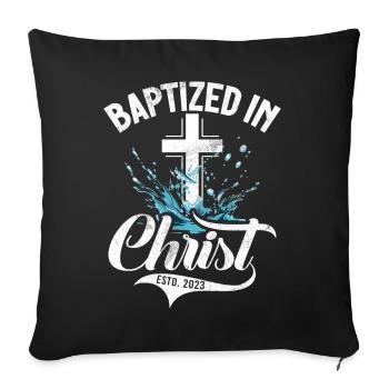 Taufe Getaufte Christliche Jesusgott -Bibel - Sofakissen mit Füllung 45 x 45 cm - Schwarz - Vorne