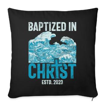 Taufe Getaufte Christliche Jesusgott -Bibel - Sofakissen mit Füllung 45 x 45 cm - Schwarz - Vorne