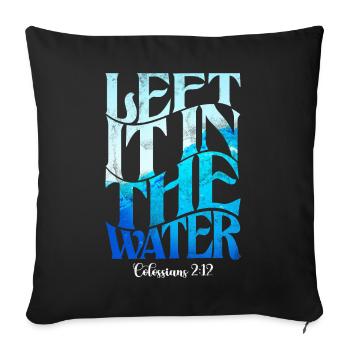 Taufe Getaufte Christliche Jesusgott -Bibel - Sofakissen mit Füllung 45 x 45 cm - Schwarz - Vorne