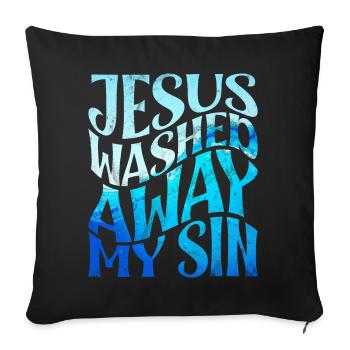 Taufe Getaufte Christliche Jesusgott -Bibel - Sofakissen mit Füllung 45 x 45 cm - Schwarz - Vorne