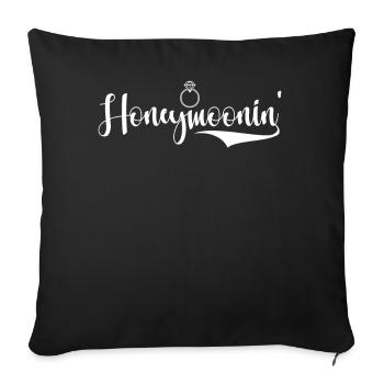 Flitterwochen Ehemann Ehefrau Paare Urlaubs - Sofakissen mit Füllung 45 x 45 cm - Schwarz - Vorne