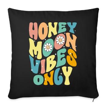 Flitterwochen Ehemann Ehefrau Paare Urlaubs - Sofakissen mit Füllung 45 x 45 cm - Schwarz - Vorne