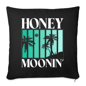 Flitterwochen Ehemann Ehefrau Paare Urlaubs - Sofakissen mit Füllung 45 x 45 cm - Schwarz - Vorne