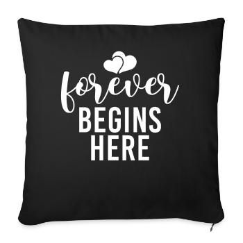 Flitterwochen Ehemann Ehefrau Paare Urlaubs - Sofakissen mit Füllung 45 x 45 cm - Schwarz - Vorne