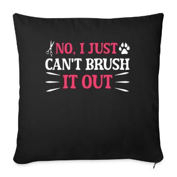 Chien Chiot Soins pour animaux de compagnie Salon d’emploi - Coussin et housse de 45 x 45 cm - noir - Devant