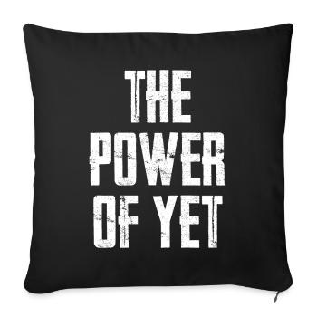 Le pouvoir de l’encore - Coussin et housse de 45 x 45 cm - noir - Devant