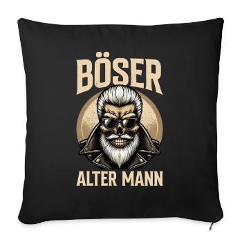 Bad Old Man Motorcycle Biker Saying Funny - Sofa pillow with filling 45cm x 45cm - black - Front