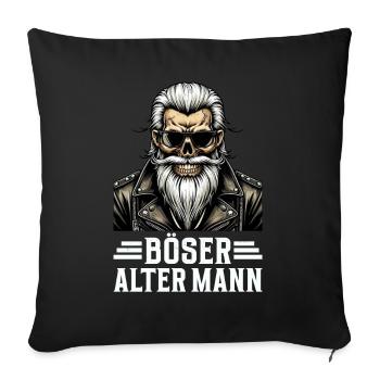 Bad Old Man Motorcycle Biker Saying Funny - Sofa pillow with filling 45cm x 45cm - black - Front