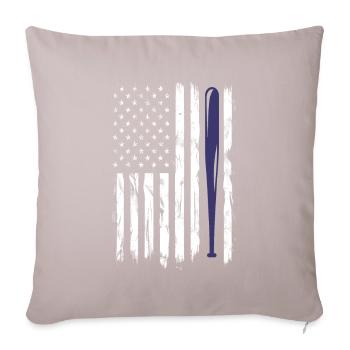 Baseball Sports Joueur de baseball Lanceur Receveur États-Unis - Coussin et housse de 45 x 45 cm - taupe clair - Devant