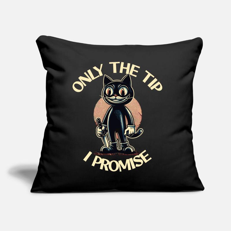 Drôle de chat ne disant que le pourboire Chat psycho Coussin et housse de 45 x 45 cm