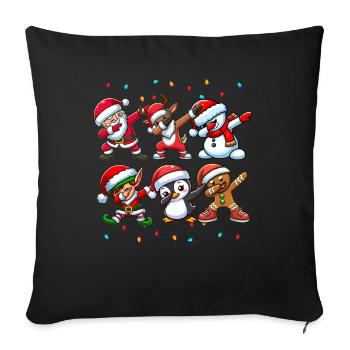 Dabbing Santa Elf Christmas Squad Boys Girls - Sofa pillow with filling 45cm x 45cm - black - Front