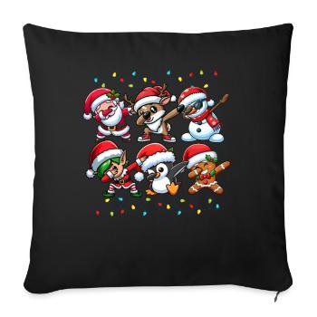 Dabbing Santa Elf Christmas Squad Boys Girls - Sofa pillow with filling 45cm x 45cm - black - Front