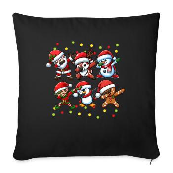 Dabbing Santa Elf Christmas Squad Boys Girls - Sofa pillow with filling 45cm x 45cm - black - Front