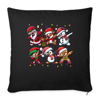 Dabbing Santa Elf Christmas Squad Boys Girls - Sofa pillow with filling 45cm x 45cm - black - Front