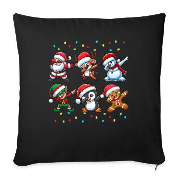 Dabbing Santa Elf Christmas Squad Boys Girls - Sofa pillow with filling 45cm x 45cm - black - Front