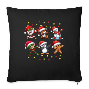 Dabbing Santa Elf Christmas Squad Boys Girls - Sofa pillow with filling 45cm x 45cm - black - Front