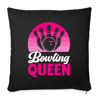 Bowling Girl Funny Ladies Team Bowler Sport - Sofa pillow with filling 45cm x 45cm - black - Front