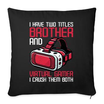 Réalité virtuelle athlète Witzer VR Gamer Casque - Coussin et housse de 45 x 45 cm - noir - Devant
