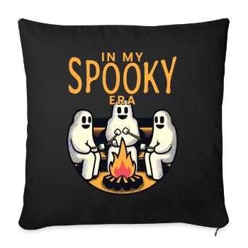 Halloween : Feu de camp à mon époque effrayante - Coussin et housse de 45 x 45 cm - noir - Devant