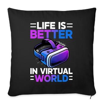Réalité virtuelle athlète Witzer VR Gamer Casque - Coussin et housse de 45 x 45 cm - noir - Devant