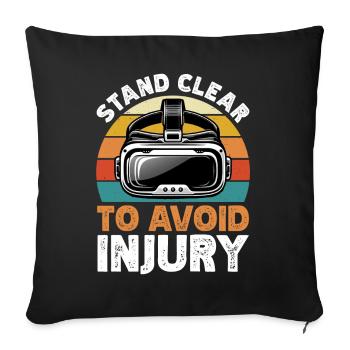 Réalité virtuelle athlète Witzer VR Gamer Casque - Coussin et housse de 45 x 45 cm - noir - Devant