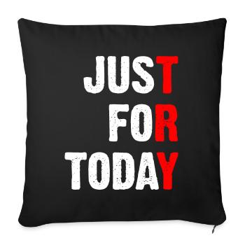 Just For Today - Try - Sofa pillow with filling 45cm x 45cm - black - Front