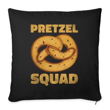 Pretzels Pretzels Bakers Baked goods - Sofa pillow with filling 45cm x 45cm - black - Front