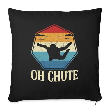 Camp de pompiers parachutistes -Junkie-Parachutiste - Coussin et housse de 45 x 45 cm - noir - Devant