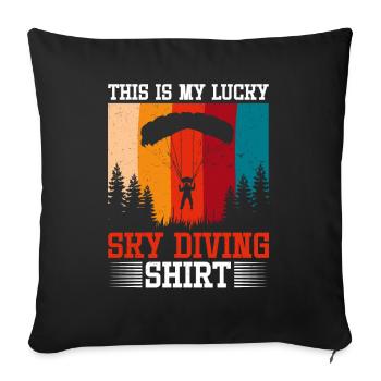 Camp de pompiers parachutistes -Junkie-Parachutiste - Coussin et housse de 45 x 45 cm - noir - Devant