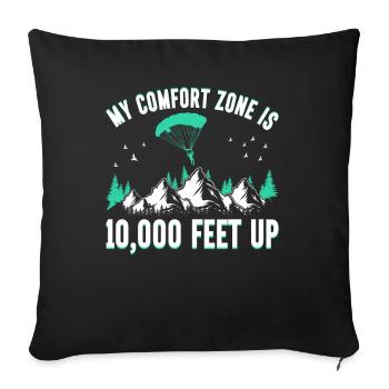 Camp de pompiers parachutistes -Junkie-Parachutiste - Coussin et housse de 45 x 45 cm - noir - Devant