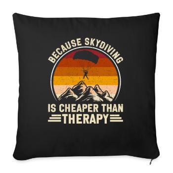 Camp de pompiers parachutistes -Junkie-Parachutiste - Coussin et housse de 45 x 45 cm - noir - Devant