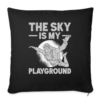 Camp de pompiers parachutistes -Junkie-Parachutiste - Coussin et housse de 45 x 45 cm - noir - Devant