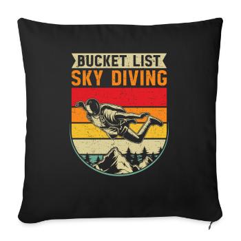 Camp de pompiers parachutistes -Junkie-Parachutiste - Coussin et housse de 45 x 45 cm - noir - Devant