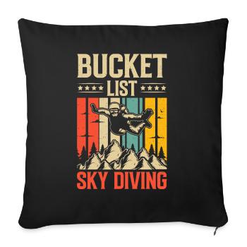 Camp de pompiers parachutistes -Junkie-Parachutiste - Coussin et housse de 45 x 45 cm - noir - Devant