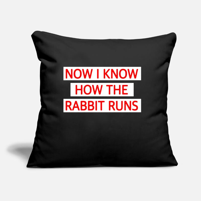 Now I know how the rabbit runs - Denglich Sofa pillow with filling 45cm x 45cm