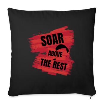 Soar Above the Rest – Paragliding Design - Sofa pillow with filling 45cm x 45cm - black - Front