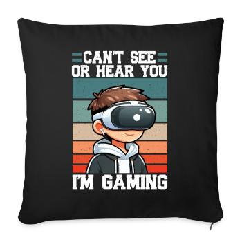 Réalité virtuelle athlète Witzer VR Gamer Casque - Coussin et housse de 45 x 45 cm - noir - Devant
