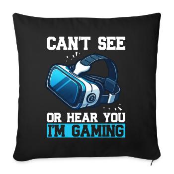 Réalité virtuelle athlète Witzer VR Gamer Casque - Coussin et housse de 45 x 45 cm - noir - Devant