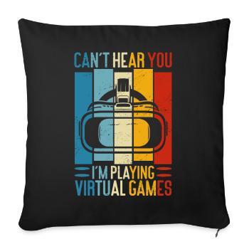 Réalité virtuelle athlète Witzer VR Gamer Casque - Coussin et housse de 45 x 45 cm - noir - Devant