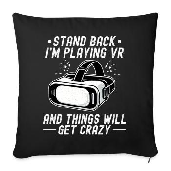 Virtual Reality Athlete Witzer VR Gamer Headset - Sofa pillow with filling 45cm x 45cm - black - Front