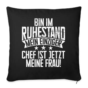 Légende de la retraite Drôle de pension Pension Retraité - Coussin et housse de 45 x 45 cm - noir - Devant